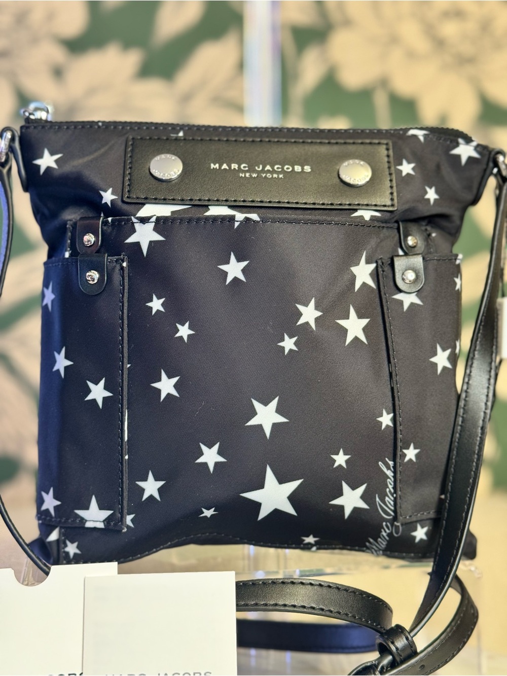 Marc Jacobs Black Nylon Star-Print Crossbody Bag NWT - Picture 3 of 7